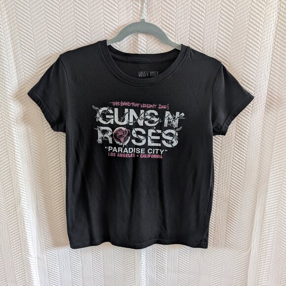 Guns N' Roses Paradise City Black T-Shirt Size Medium Concert Tee Rock Band - Picture 1 of 5